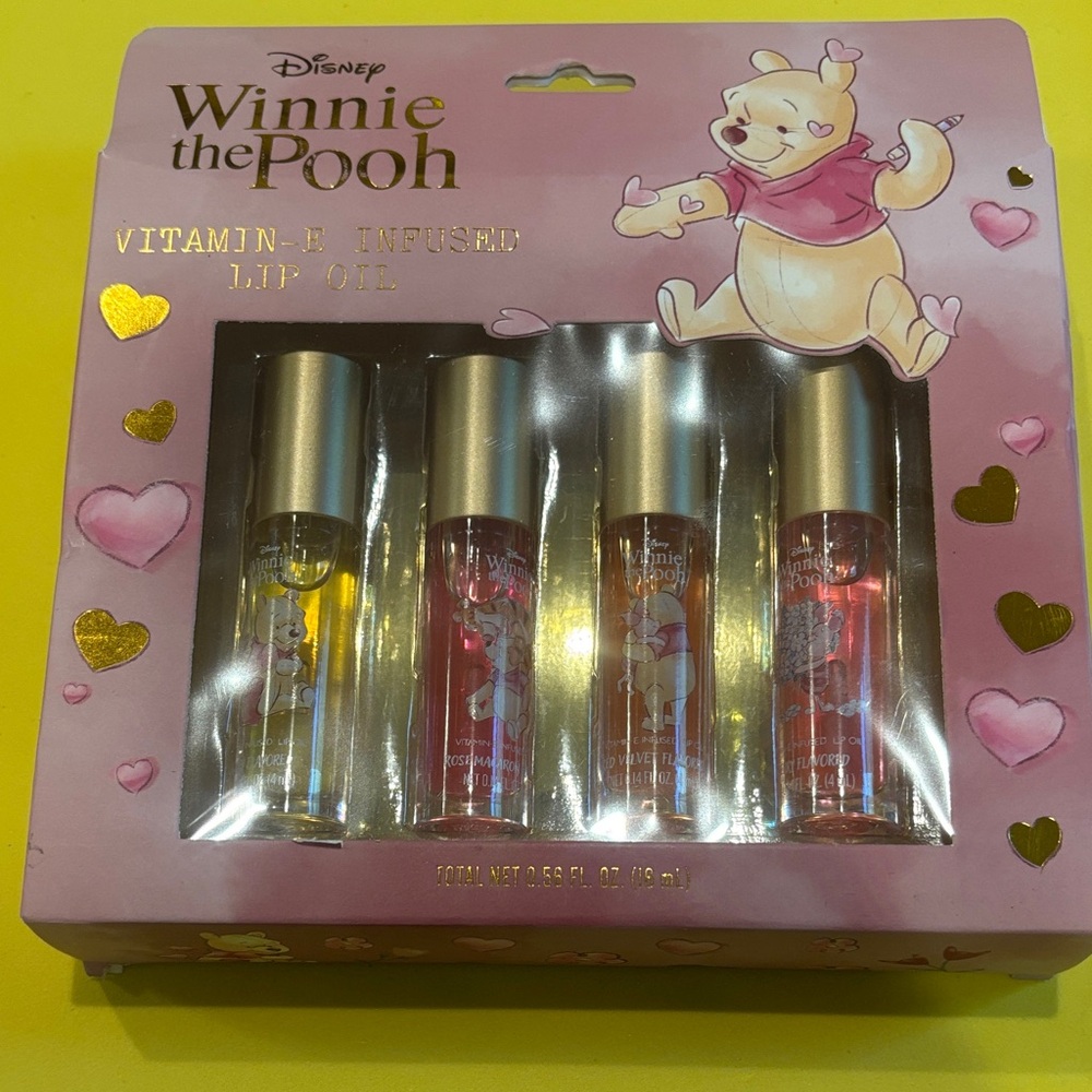 Disney Winnie the Pooh Lip Oil Collection - Pink and Gold
